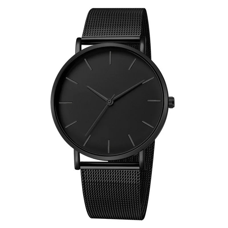 Montre Noire Minuit — Quartz ultrafine
